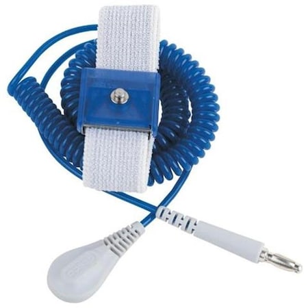 Desco Desco 09100 Wrist Strap; Jewel; Adjustable Elastic Sapphire; 6 ft. Cord; 4 mm. 9100